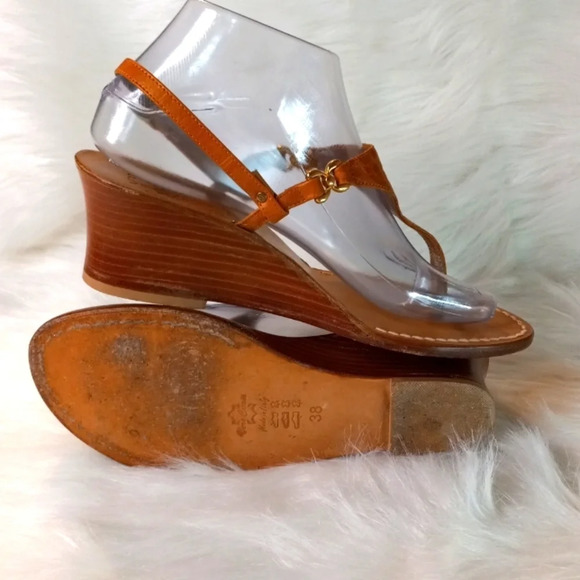 Beautiful Custom Handmade Italian LeatherSandals w Croc Leather Straps Sz 36/US6 - Picture 5 of 9
